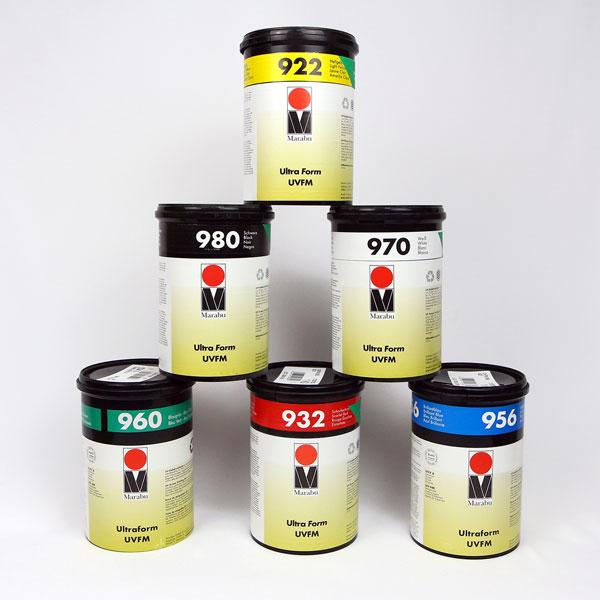 Трафаретная краска УФ-отверждения Ultraform UVFM 373358428 растровая жёлтая с повышенным содержанием пигмента, 5 кг