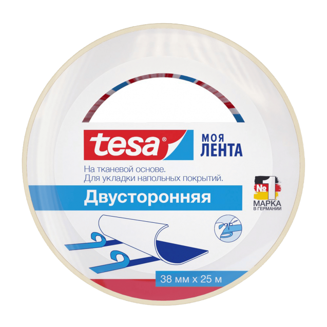 Tesa   Двусторонняя тканевая лента   25 м × 38 мм