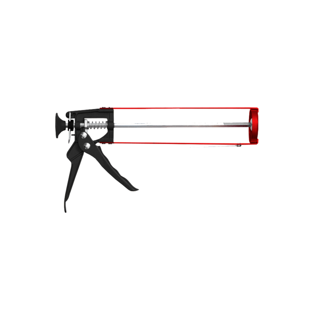 Пистолет для герметика скелетный усиленный с системой Антикапля / Caulking gun heavy duty skeleton type with anti-drop system "Монтажник"